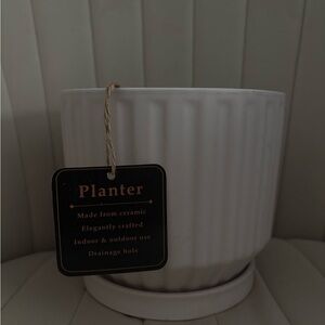 Minimalist White Ceramic Planter